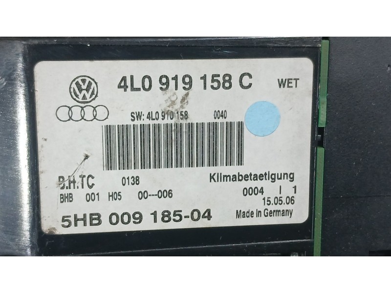Recambio de mando climatizador para audi q7 (4lb) 3.0 tdi quattro referencia OEM IAM 4L0919158C TRASERO 5HB00918504