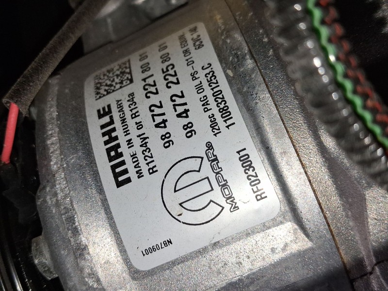 Recambio de compresor aire acondicionado para peugeot 3008 ii suv (mc_, mr_, mj_, m4_) 1.2 thp/ puretech 130 (mrhnsm, mrhnsu, mr