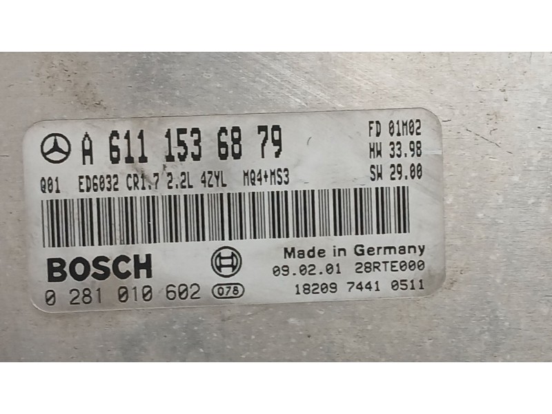 Recambio de centralita motor uce para mercedes-benz vito furgoneta (w638) 110 cdi 2.2 (638.094) referencia OEM IAM   