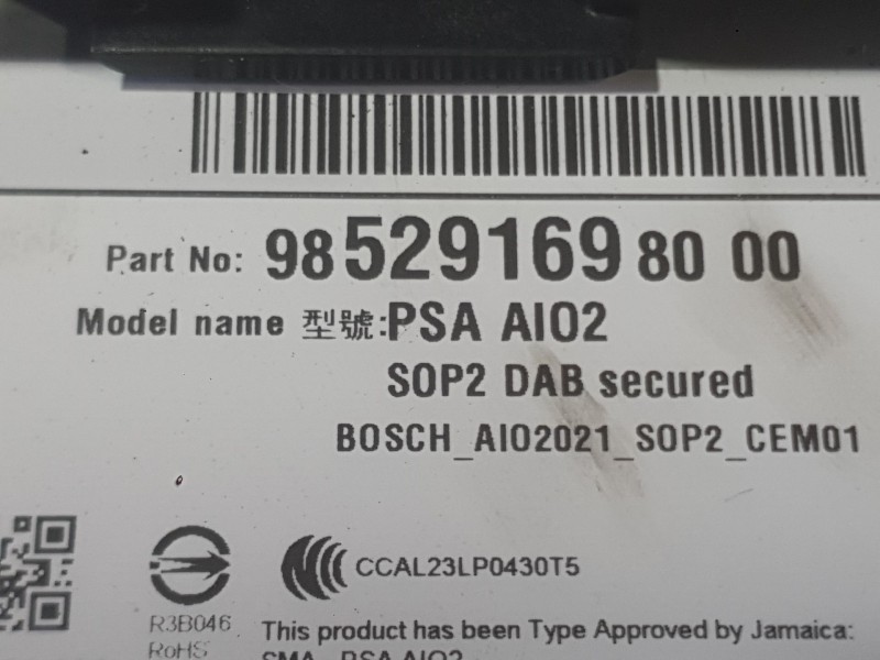 Recambio de sistema navegacion gps para citroën berlingo furgón/monospace (k9) 1.5 bluehdi 100 referencia OEM IAM   
