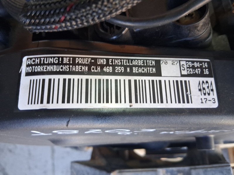 Recambio de motor completo para seat leon (5f1) 1.6 tdi referencia OEM IAM CLH INYECCION BOSCH 468259