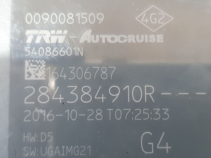 Recambio de modulo electronico para renault espace v (jr_) 1.6 dci 130 referencia OEM IAM 284384910R SENSOR RADAR 