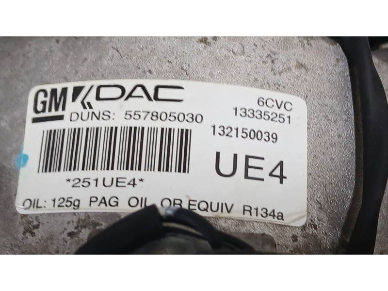 Recambio de compresor aire acondicionado para chevrolet cruze hatchback (j305) 1.7 d referencia OEM IAM 39164665  