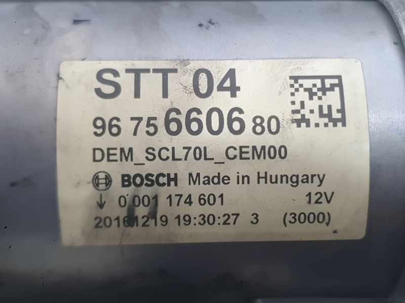 Recambio de motor arranque para peugeot 3008 ii suv (mc_, mr_, mj_, m4_) 1.6 bluehdi 100 referencia OEM IAM 9675660680 162765098