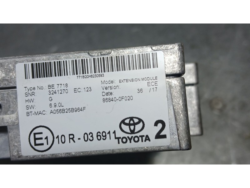 Recambio de modulo electronico para toyota yaris (_p13_) 1.5 hybrid (nhp130_) referencia OEM IAM 868400F020  A056B25B964F