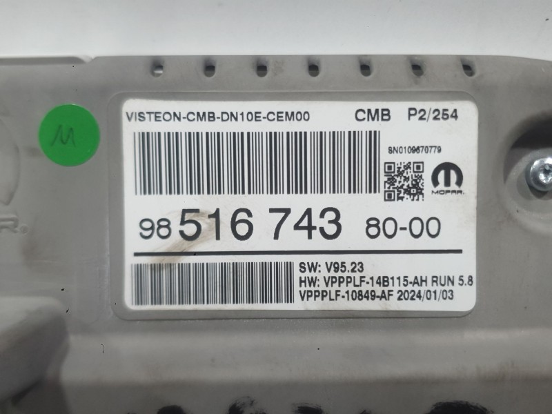 Recambio de cuadro instrumentos para peugeot 2008 ii (ud_, us_, uy_, uj_, ur_, uc_) 1.2 puretech 130 referencia OEM IAM 98626690