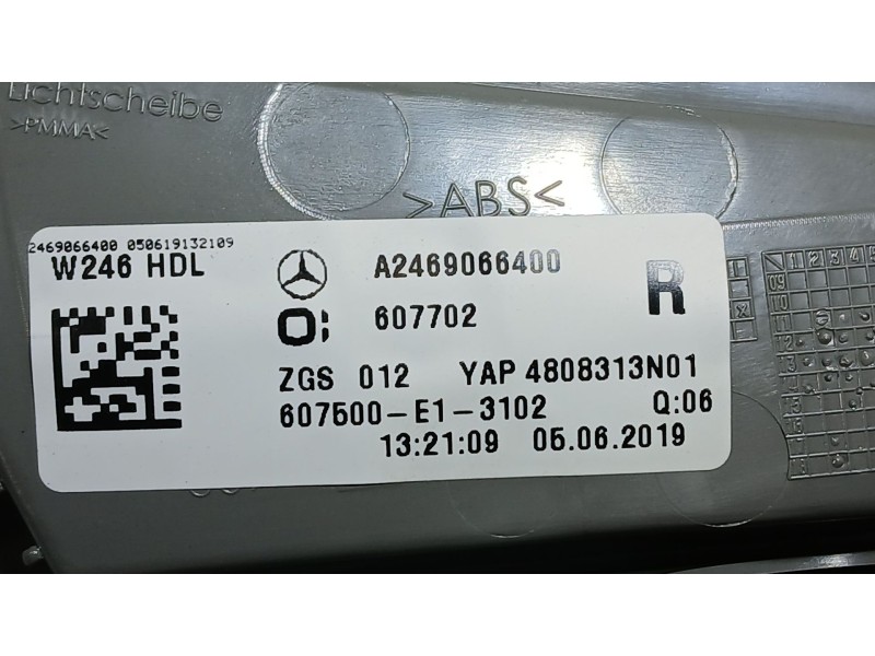 Recambio de piloto trasero derecho interior para mercedes-benz clase b sports tourer (w246, w242) b 180 cdi (246.200) referencia