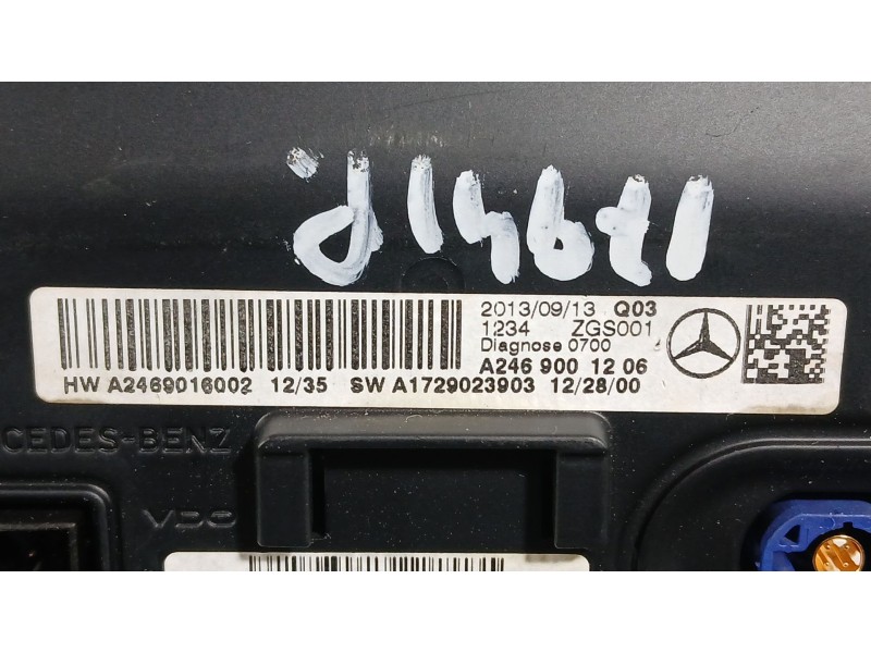 Recambio de sistema navegacion gps para mercedes-benz clase b sports tourer (w246, w242) b 180 cdi (246.200) referencia OEM IAM 