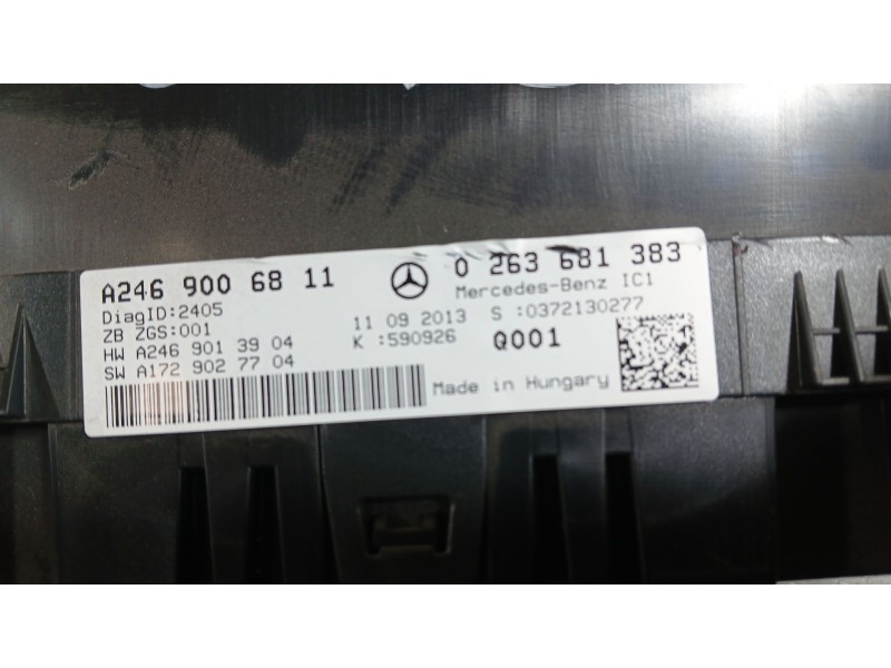 Recambio de cuadro instrumentos para mercedes-benz clase b sports tourer (w246, w242) b 180 cdi (246.200) referencia OEM IAM A24