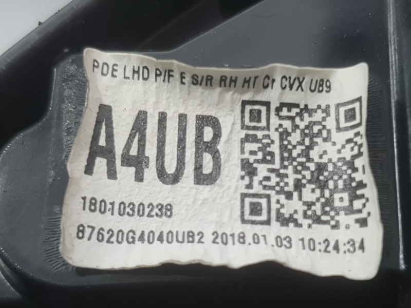 Recambio de retrovisor derecho para hyundai i30 fastback (pde, pden) 1.0 t-gdi referencia OEM IAM 87620G4040 ELECTRICO 
