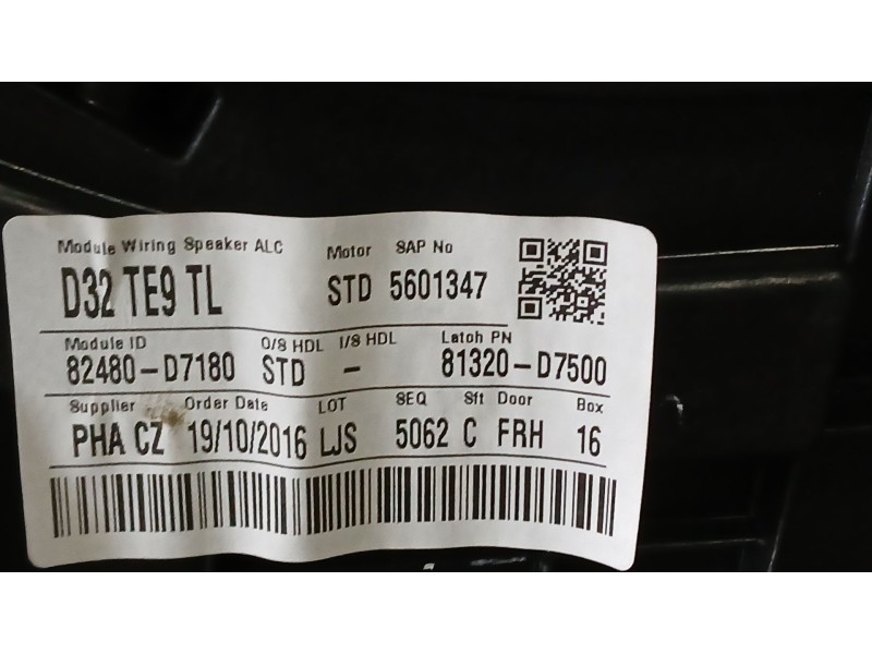 Recambio de elevalunas delantero derecho para hyundai tucson (tl, tle) 1.7 crdi referencia OEM IAM 82480D7180 2 PINS 