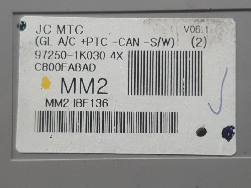 Recambio de mando calefaccion / aire acondicionado para hyundai ix20 (jc) 1.4 referencia OEM IAM   