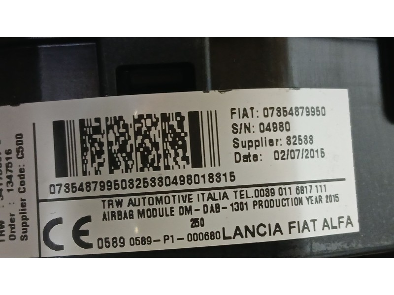 Recambio de kit airbag para challenger trigano autocarabana (250_) 150 multijet 2.3 d referencia OEM IAM 735685782 735685782 ACO