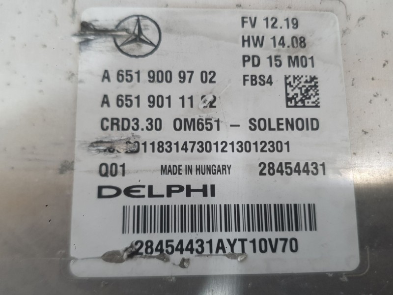 Recambio de centralita motor uce para mercedes-benz clase b sports tourer (w246, w242) b 200 cdi / d (246.208) referencia OEM IA