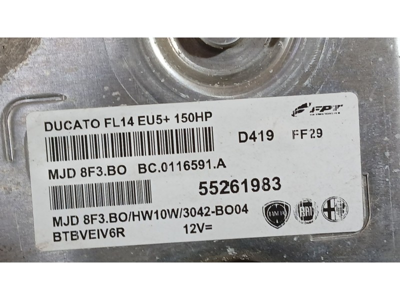 Recambio de centralita motor uce para challenger trigano autocarabana (250_) 150 multijet 2.3 d referencia OEM IAM   