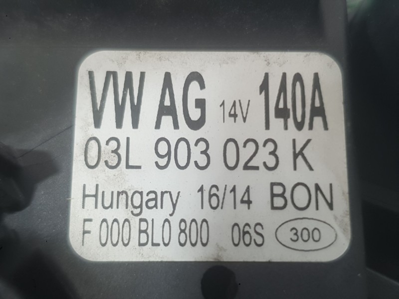 Recambio de alternador para seat leon (5f1) 1.6 tdi referencia OEM IAM 03L903023LX 03L903023L 