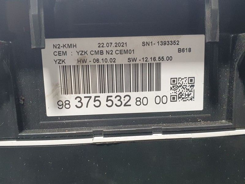 Recambio de cuadro instrumentos para citroën c3 feel referencia OEM IAM 9837553280  