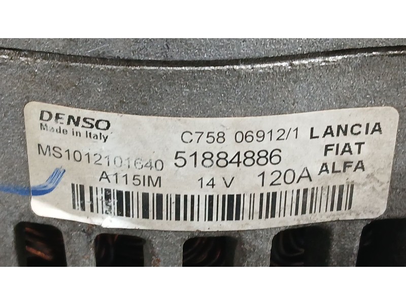 Recambio de alternador para alfa romeo giulietta (940_) 2.0 jtdm (940.fxl1a) referencia OEM IAM 51884886 71796449 