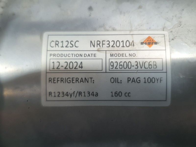 Recambio de compresor aire acondicionado para nissan nv200 furgoneta 1.5 dci 90 (m20, m20m) referencia OEM IAM 926003VD0A  