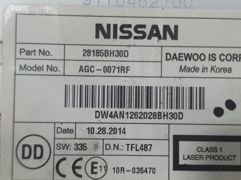 Recambio de sistema audio / radio cd para nissan nv200 furgoneta 1.5 dci 90 (m20, m20m) referencia OEM IAM   