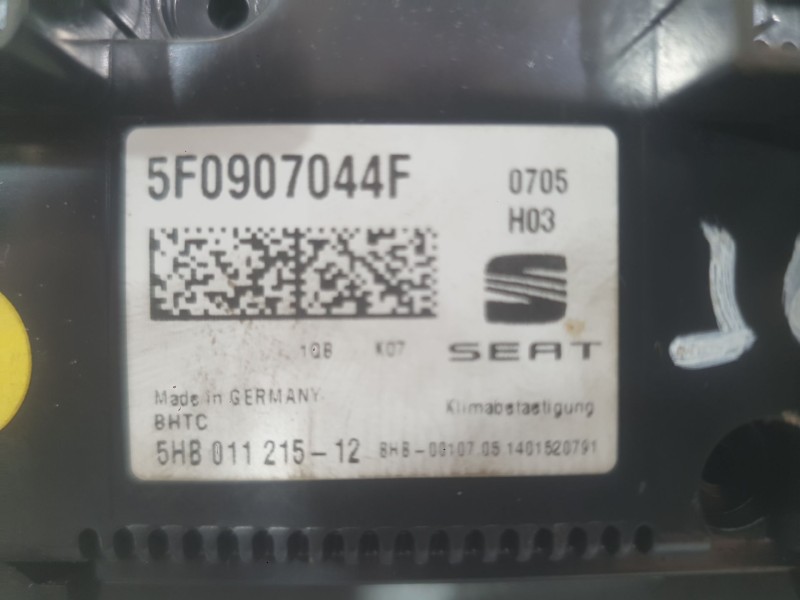 Recambio de mando climatizador para seat leon (5f1) 1.6 tdi referencia OEM IAM 5F0907044F  
