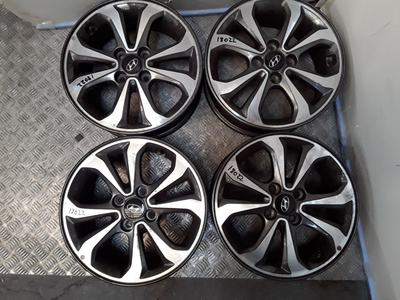 Recambio de juego llantas aluminio para hyundai i20 ii (gb, ib) 1.0 t-gdi referencia OEM IAM 6X15 4 TORN ET47 ALUMINIO ROZADAS