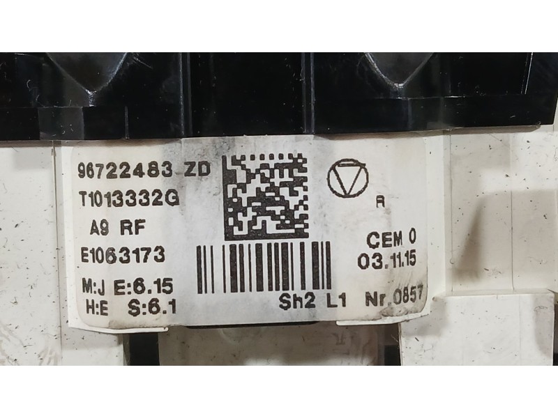 Recambio de mando calefaccion / aire acondicionado para peugeot 208 i (ca_, cc_) 1.6 bluehdi 100 referencia OEM IAM 9819611580  