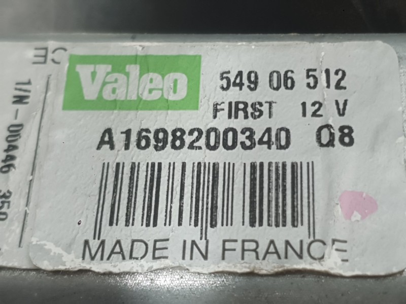 Recambio de motor limpia trasero para mercedes-benz clase a (w169) elegance referencia OEM IAM A1698200340 54906512 VALEO