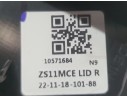 Recambio de piloto trasero derecho interior para mg zs suv (azs1) 1.5 vti referencia OEM IAM 10571684  