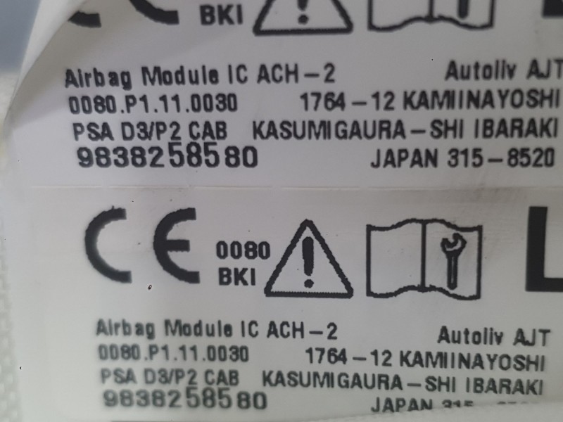 Recambio de airbag cortina delantero izquierdo para peugeot 2008 ii (ud_, us_, uy_, uj_, ur_, uc_) 1.2 puretech 130 referencia O