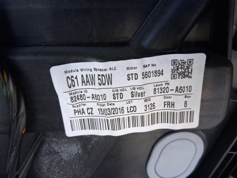 Recambio de elevalunas delantero derecho para hyundai i30 (gd) 1.4 referencia OEM IAM 82481A6000  