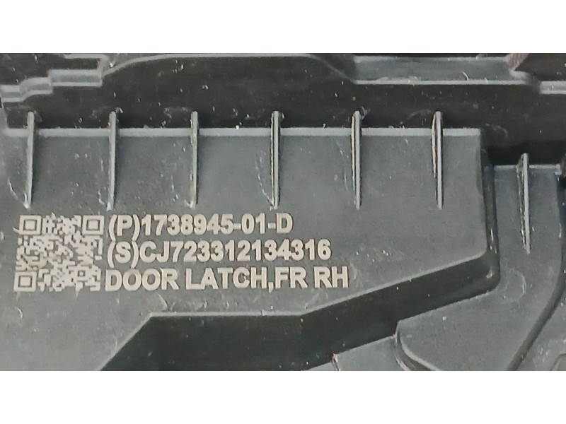 Recambio de cerradura puerta delantera derecha para tesla model 3 (5yj3) ev referencia OEM IAM 173894501D  