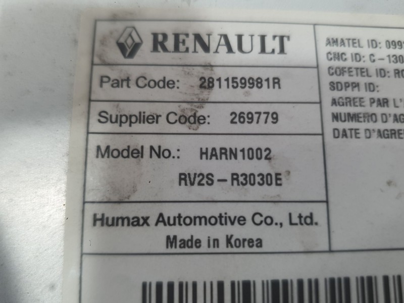 Recambio de sistema audio / radio para renault clio iv (bh_) 1.5 dci 75 referencia OEM IAM 281155830R  