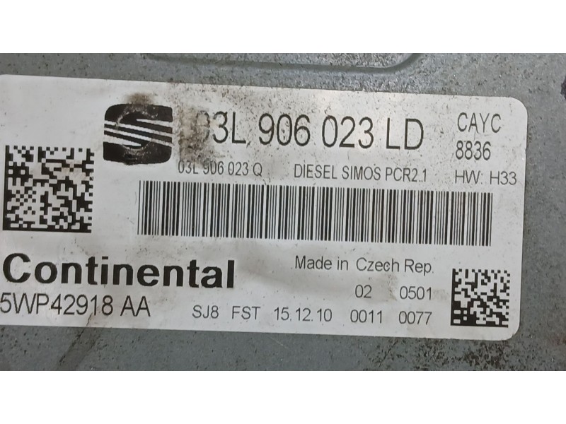 Recambio de centralita motor uce para seat ibiza iv (6j5, 6p1) 1.6 tdi referencia OEM IAM 03L906023LD  
