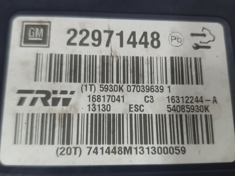 Recambio de abs para opel insignia a (g09) 2.0 cdti (68) referencia OEM IAM 22757652  