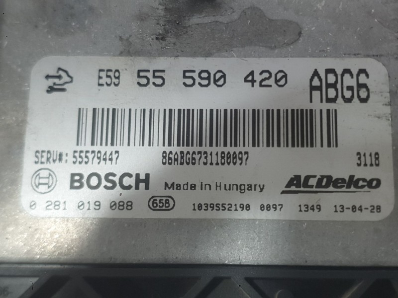 Recambio de centralita motor uce para opel insignia a (g09) 2.0 cdti (68) referencia OEM IAM 55579447  
