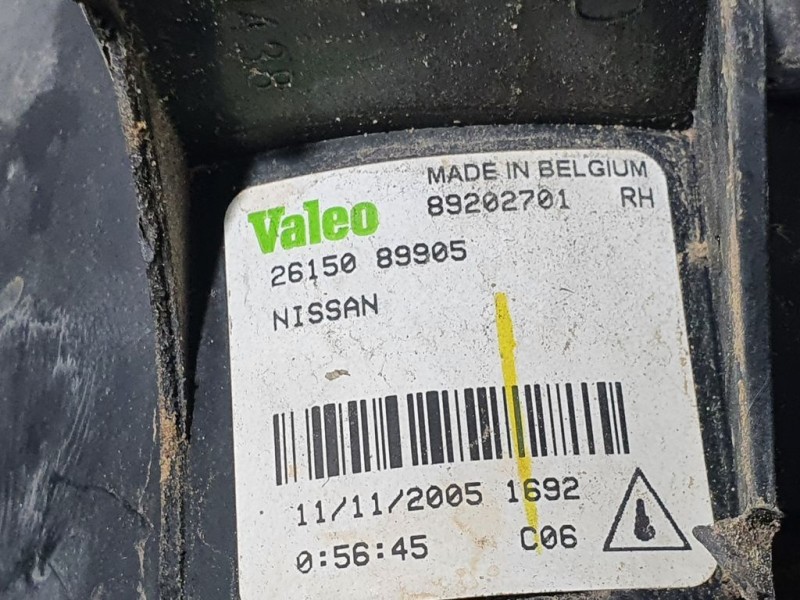 Recambio de faro antiniebla derecho para nissan micra (k12e) acenta referencia OEM IAM 2615089905 89202701 VALEO