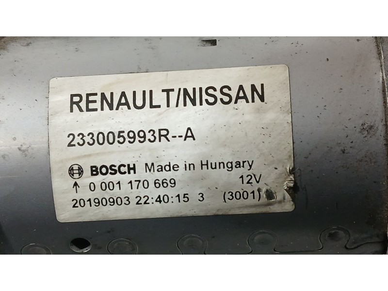 Recambio de motor arranque para renault clio v (b7_) 1.0 tce 100 (b7mt) referencia OEM IAM 233005993R  