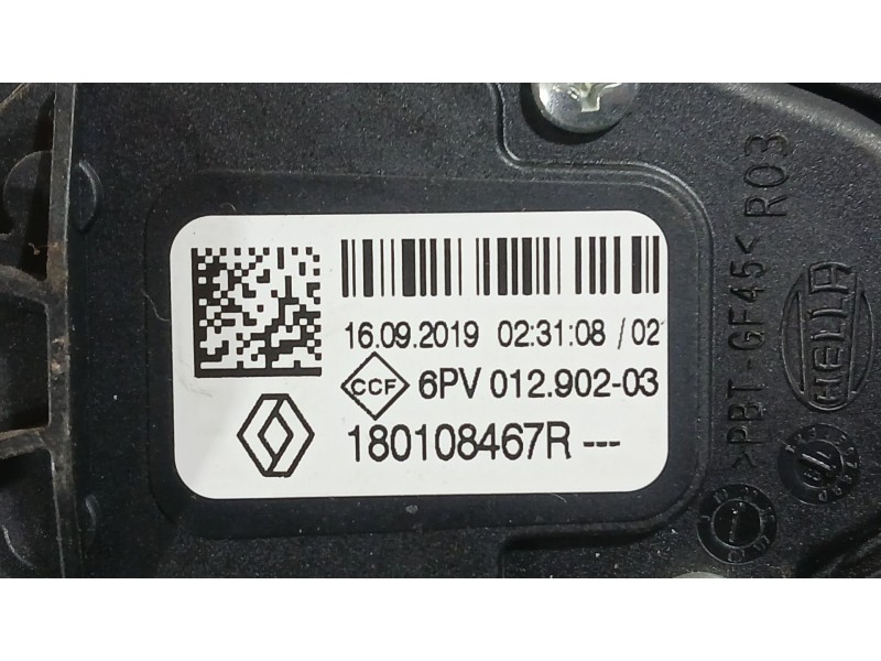 Recambio de potenciometro pedal para renault clio v (b7_) 1.0 tce 100 (b7mt) referencia OEM IAM 180108467R  