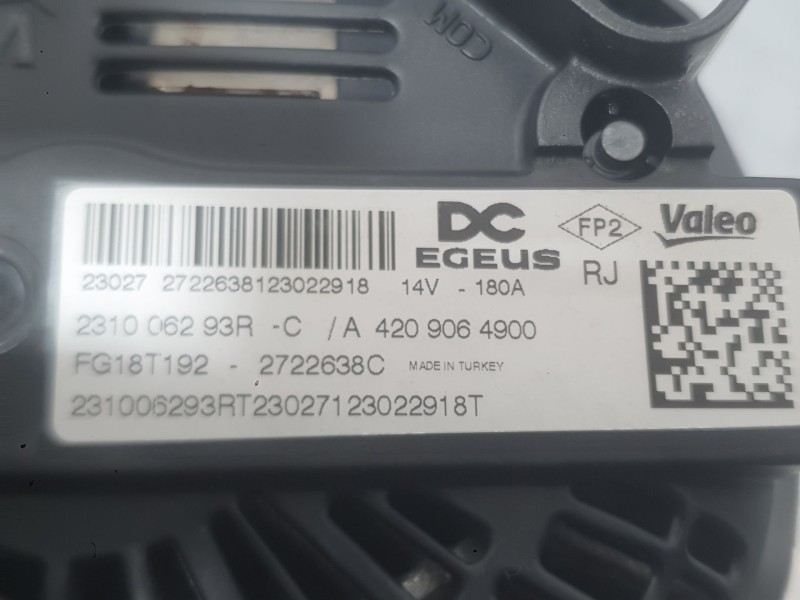 Recambio de alternador para renault express furgón/monospace 1.5 blue dci 75 (f6aa) referencia OEM IAM 231009123R 231006293R 