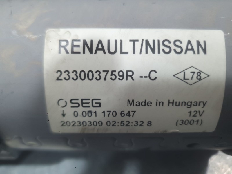 Recambio de motor arranque para renault express furgón/monospace 1.5 blue dci 75 (f6aa) referencia OEM IAM 233003759R  