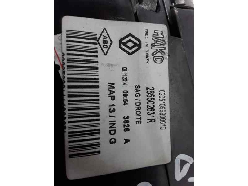 Recambio de piloto trasero derecho para renault clio iv expression referencia OEM IAM 265502631R  EXTERIOR