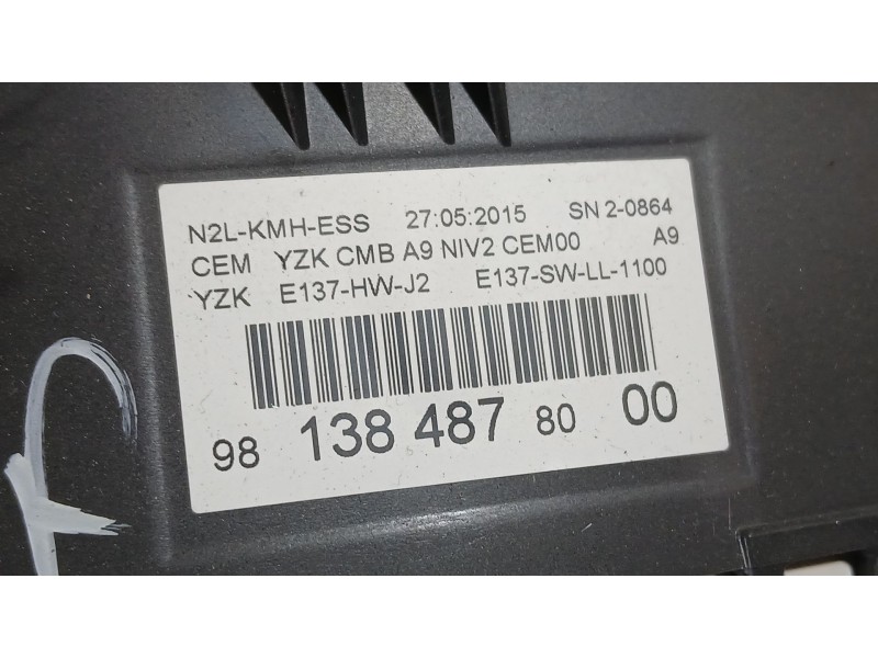 Recambio de cuadro instrumentos para peugeot 208 i (ca_, cc_) 1.2 vti 82 referencia OEM IAM 9825986180  