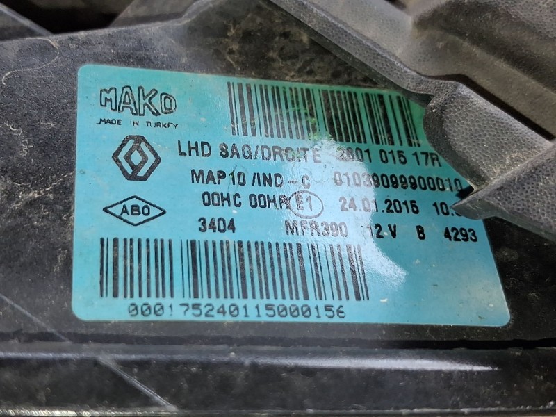 Recambio de faro derecho para renault fluence (l3_) 1.5 dci (l30d, l30l, l306, l33f, l33l, l33m, l33v, l33w) referencia OEM IAM 