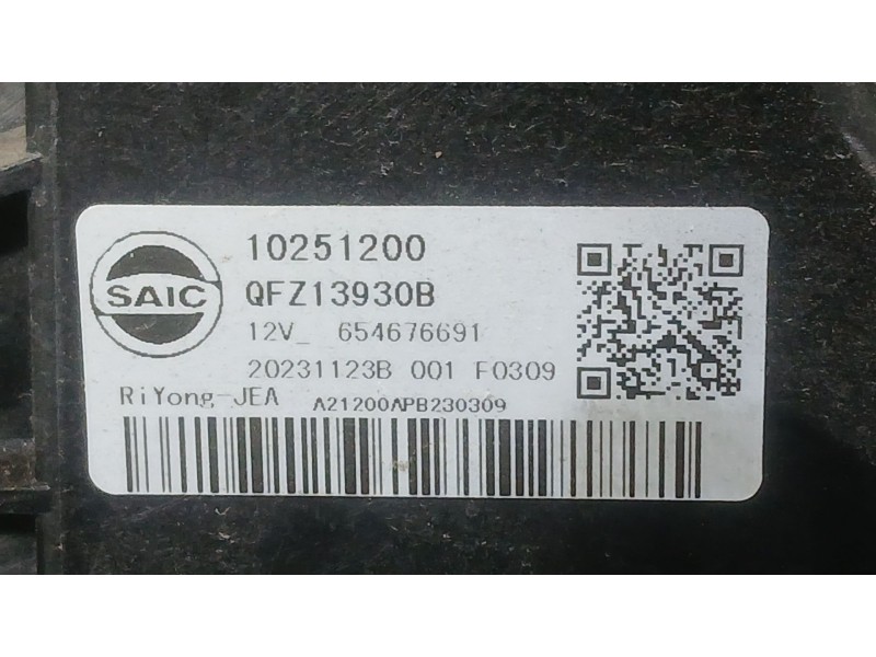 Recambio de electroventilador para mg zs suv (azs1) 1.5 vti referencia OEM IAM   