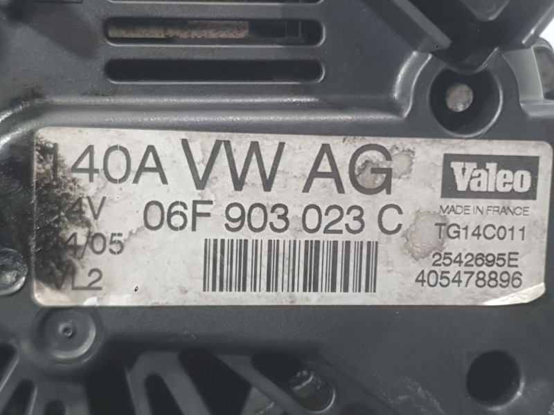 Recambio de alternador para volkswagen golf v (1k1) 2.0 tdi referencia OEM IAM 06F903023FX 06F903023F 