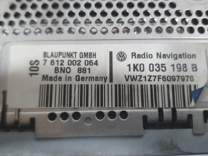 Recambio de sistema navegacion gps para volkswagen golf v (1k1) 2.0 tdi referencia OEM IAM 1K0035198CV  