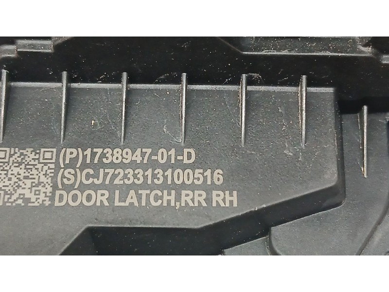 Recambio de cerradura puerta trasera derecha para tesla model 3 (5yj3) ev referencia OEM IAM 173894701D  