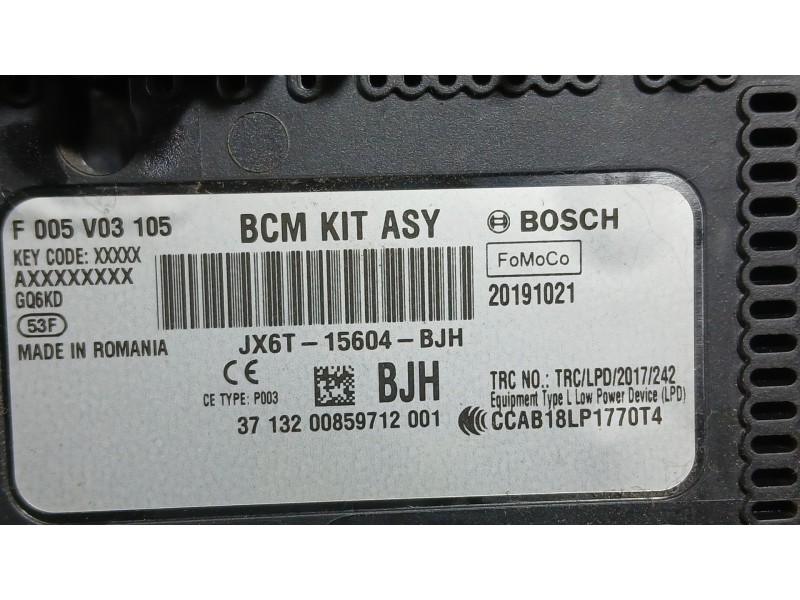 Recambio de caja reles / fusibles para ford focus iv (hn) 1.5 ecoblue referencia OEM IAM   