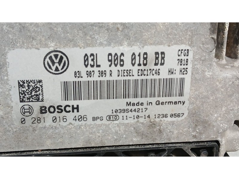 Recambio de centralita motor uce para volkswagen golf vi (5k1) 2.0 tdi referencia OEM IAM 03L906018BB  